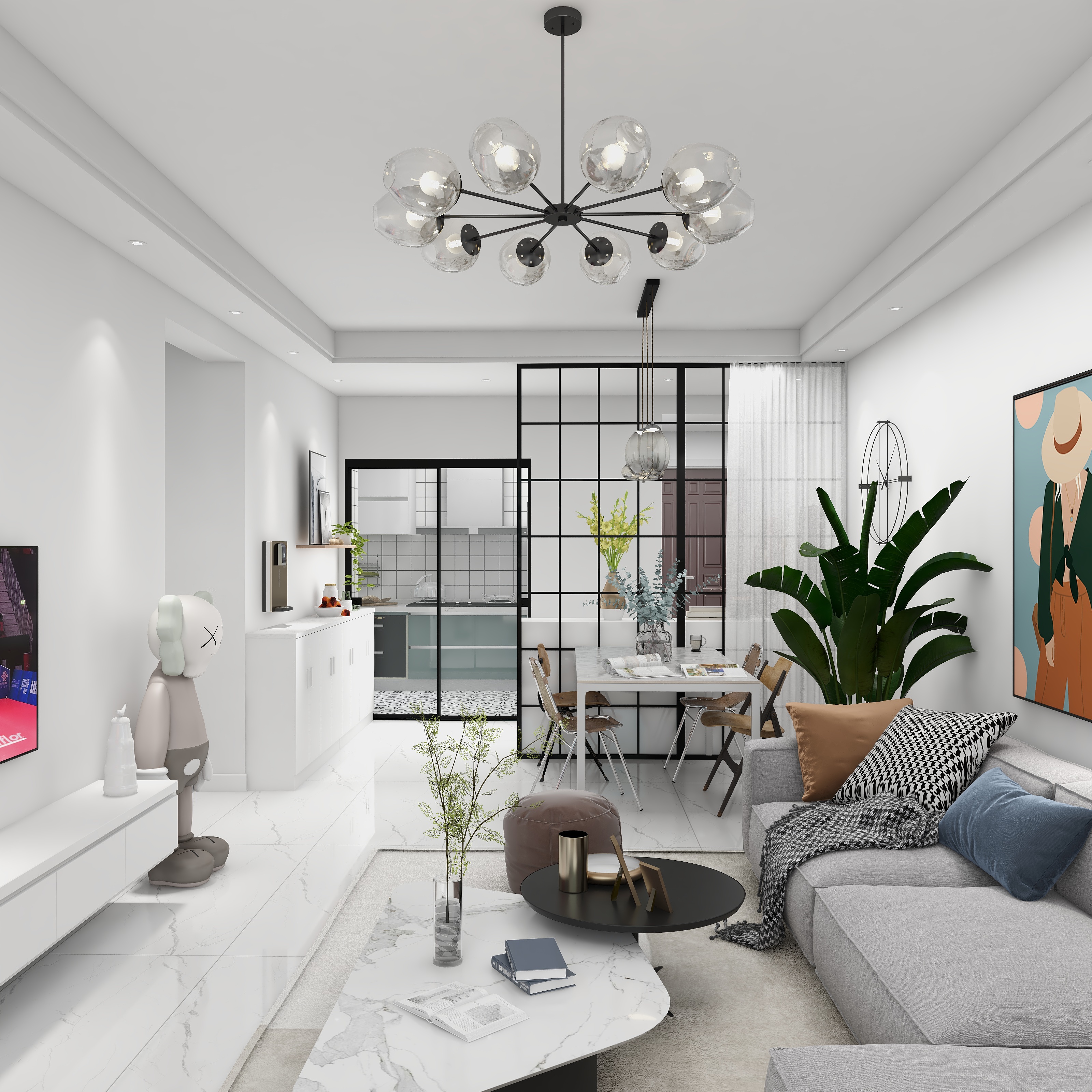 南充李毅室内设计-石榴紫辰府—北欧风格-装修设计方案