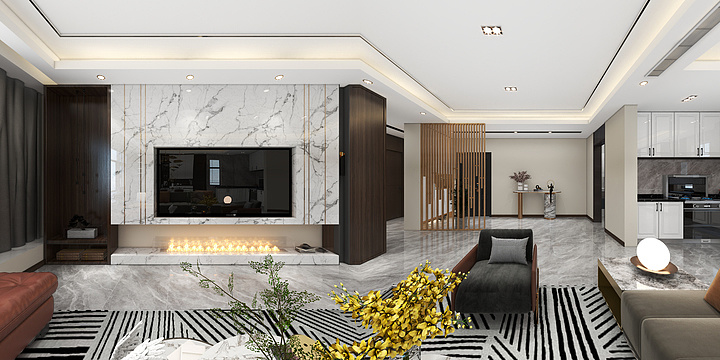 向阳空间表现-万丽海景-现代轻奢-装修设计方案