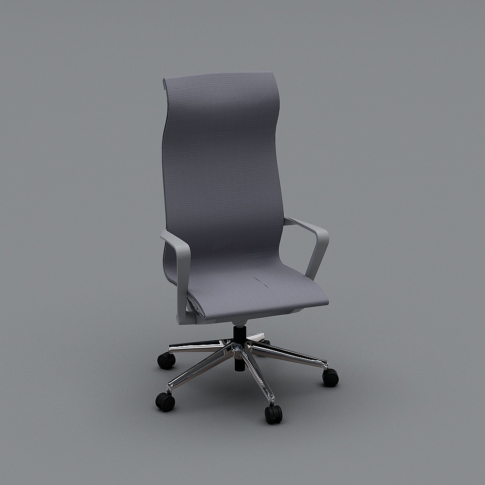 谷腾家具 PROV-A 灰框 现代办公椅3D模型
