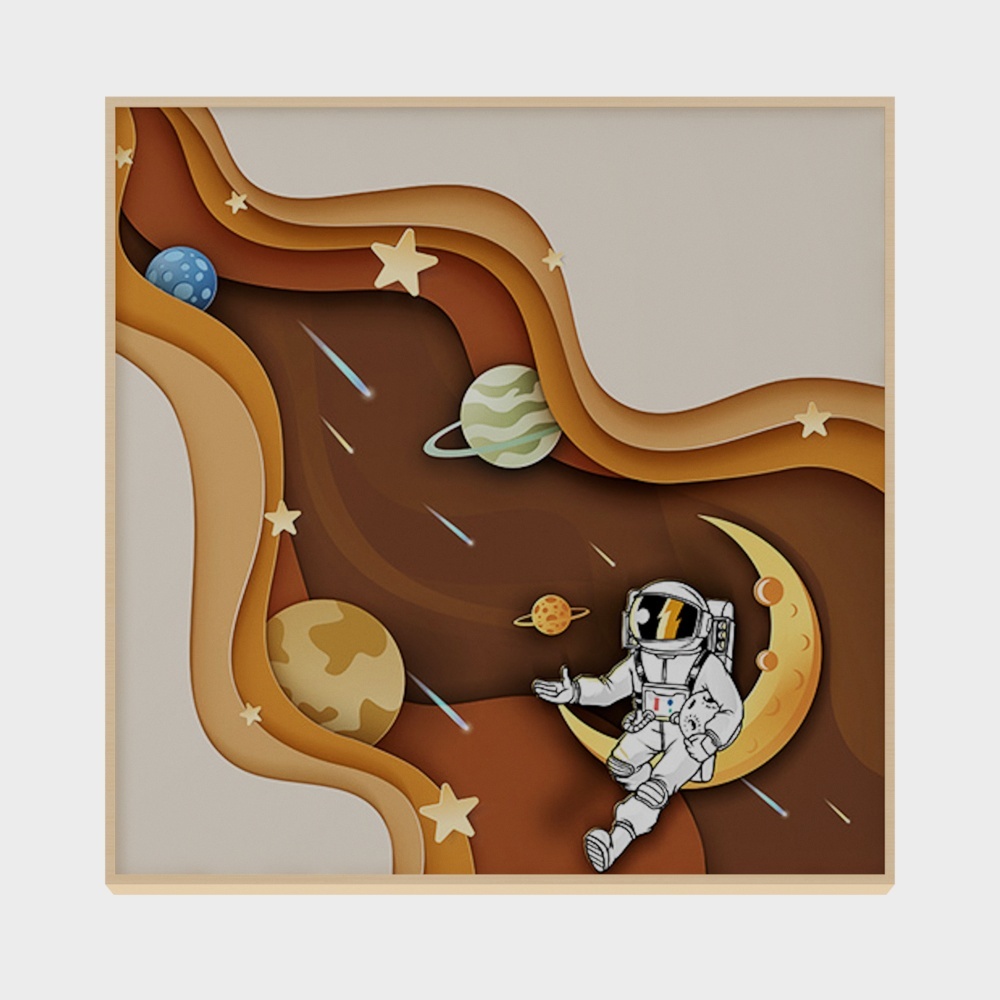 快乐工坊-现代简约风-儿童房装饰画-宇宙苍穹F