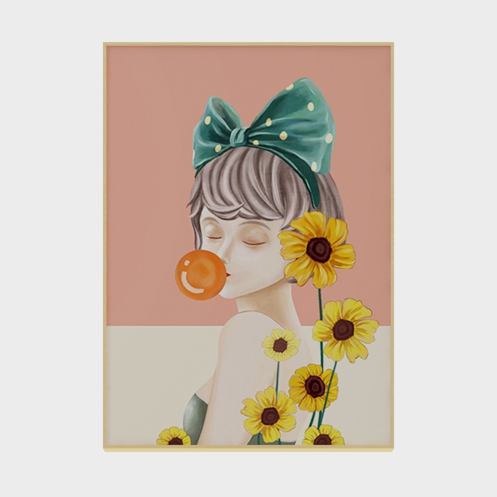 快乐工坊-北欧风-卧室床头装饰画-梦花C