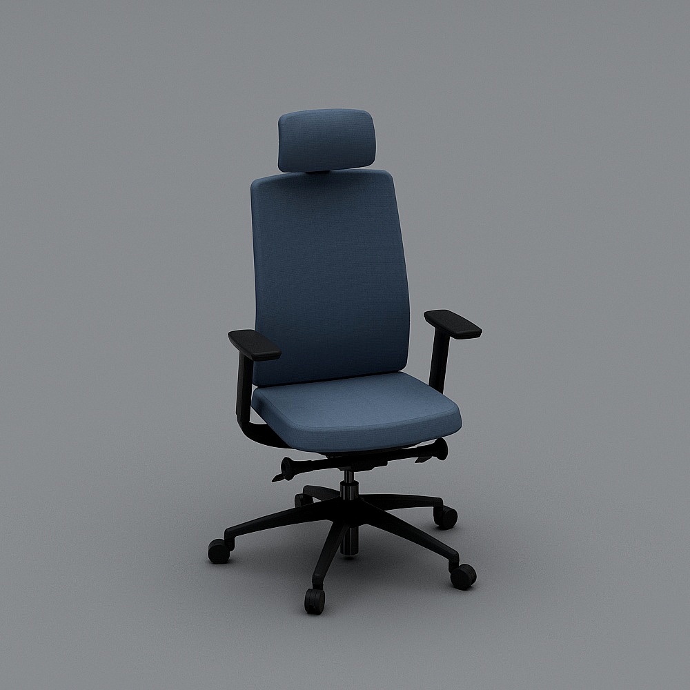 谷腾家具 VIX-A 黑框 现代原创设计办公椅3D模型