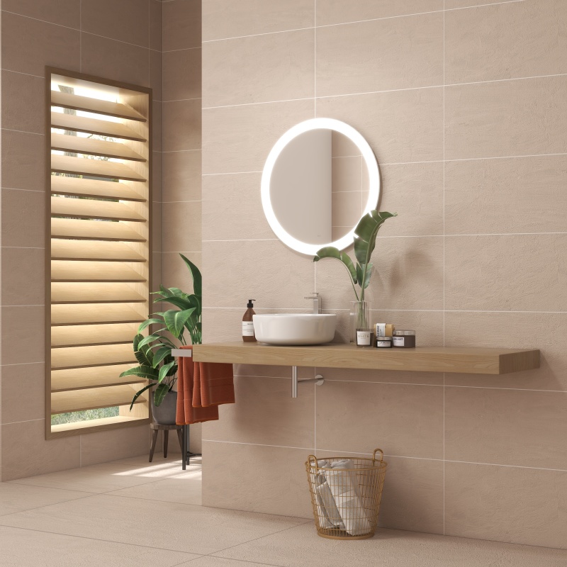 Modern Minimalist Bathroom with Natural Touches