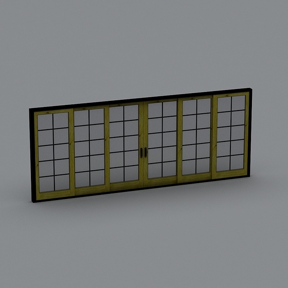 Stylish Earth Color Door 3D Model