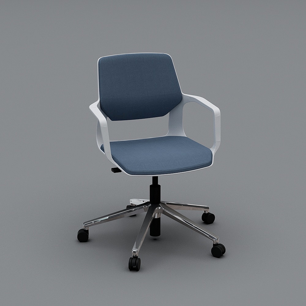 谷腾家具 Filo-D 白框 现代简约办公椅3D模型