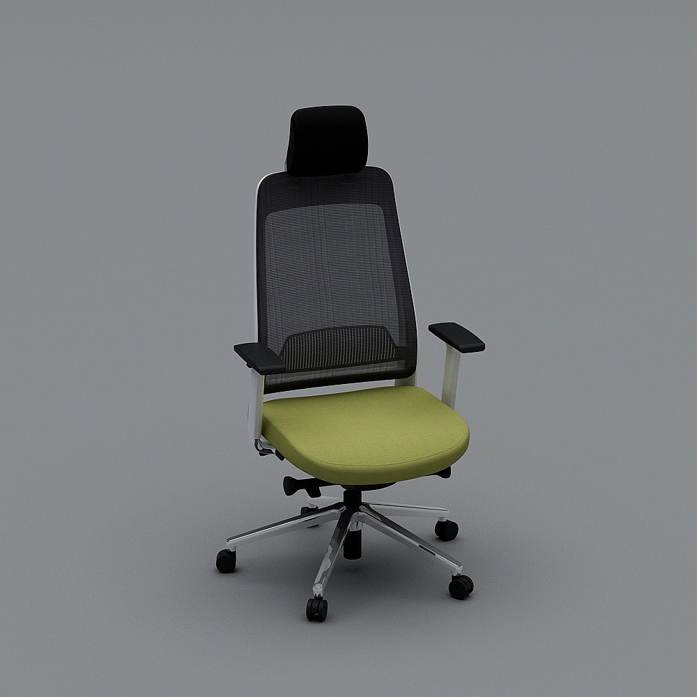 谷腾家具 Filo-A1 白框 现代简约办公椅3D模型