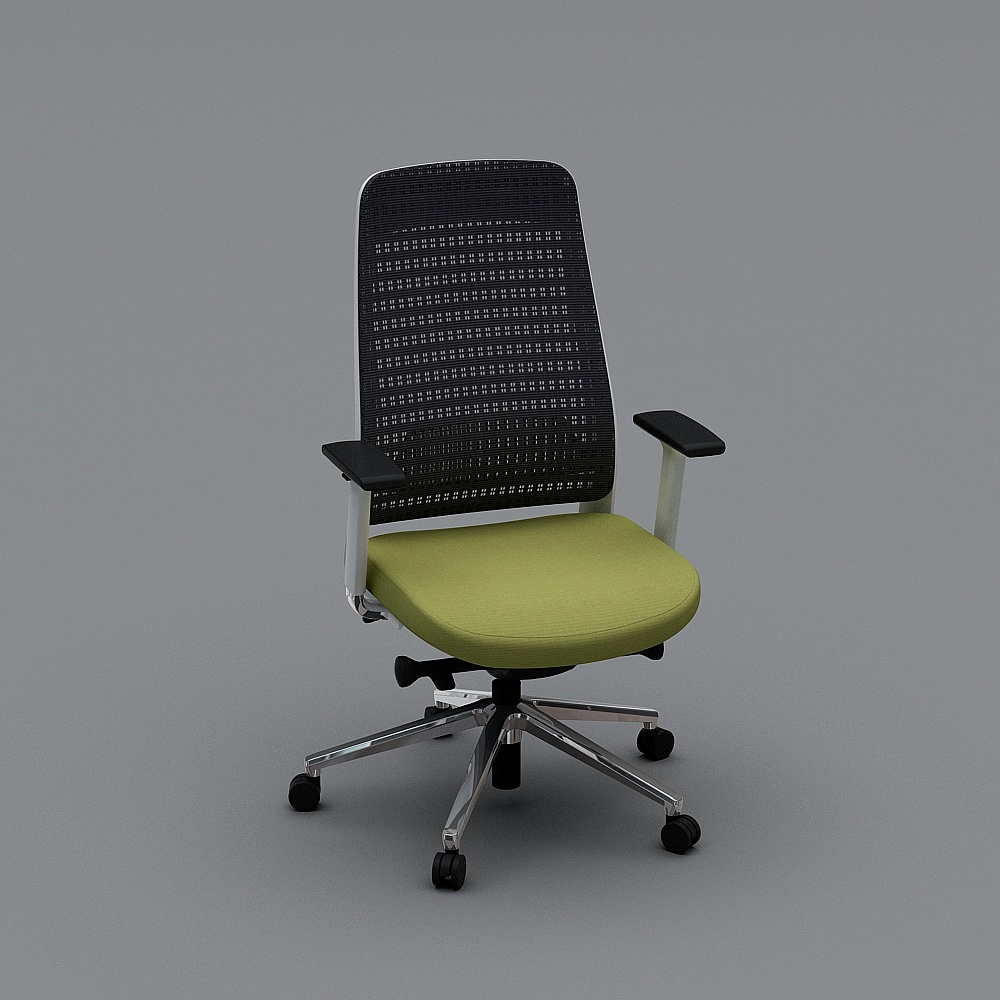 谷腾家具 Filo-B1 白框 现代简约办公椅3D模型