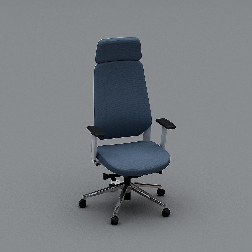谷腾家具 Filo-A 白框 现代简约办公椅3D模型