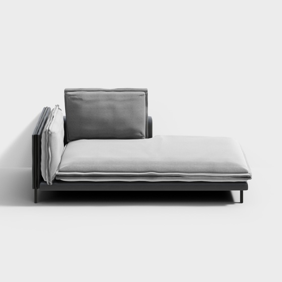 Scandinavian Outdoor Sofa,Seats & Sofas,Chaise Longues,Black+Gray