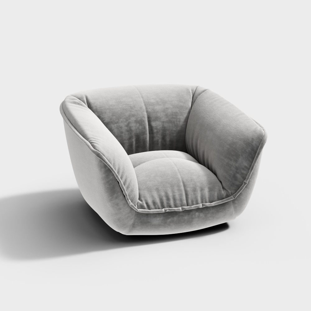 现代懒人沙发7-灰色3D模型