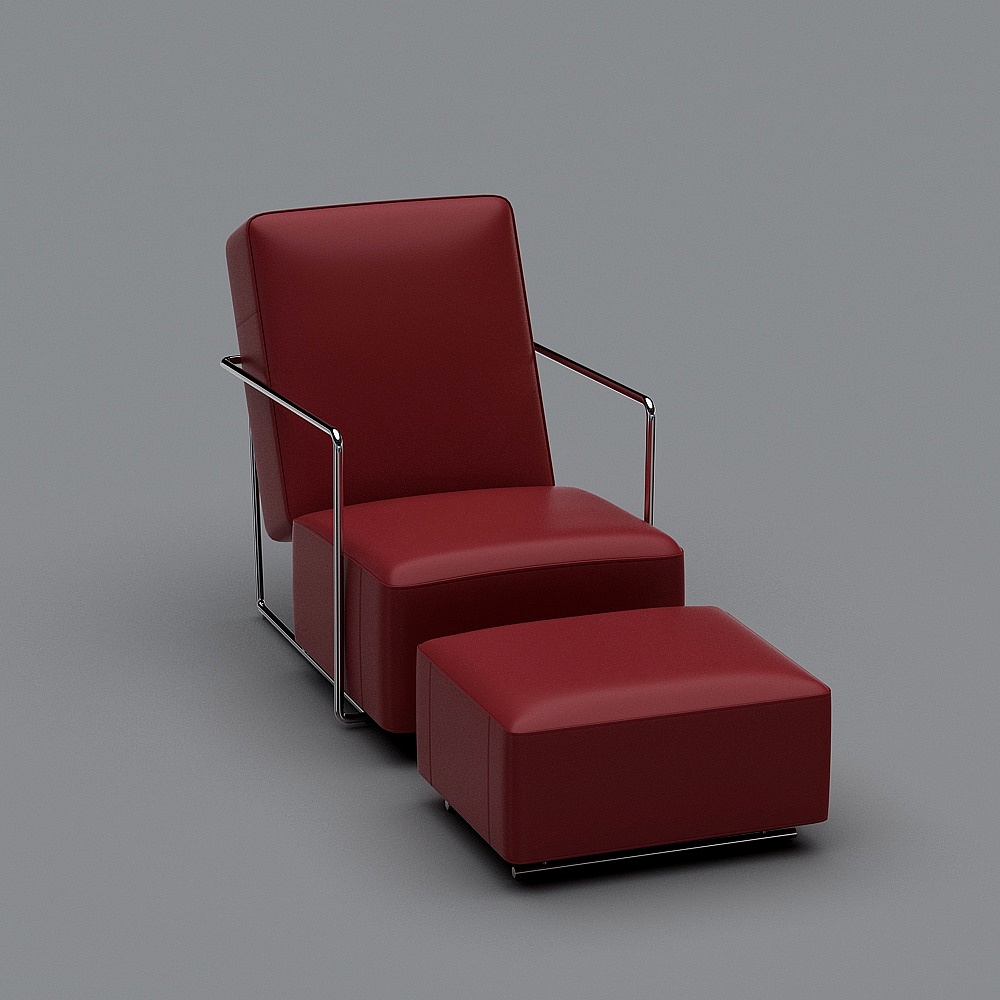 现代休闲椅-23D模型