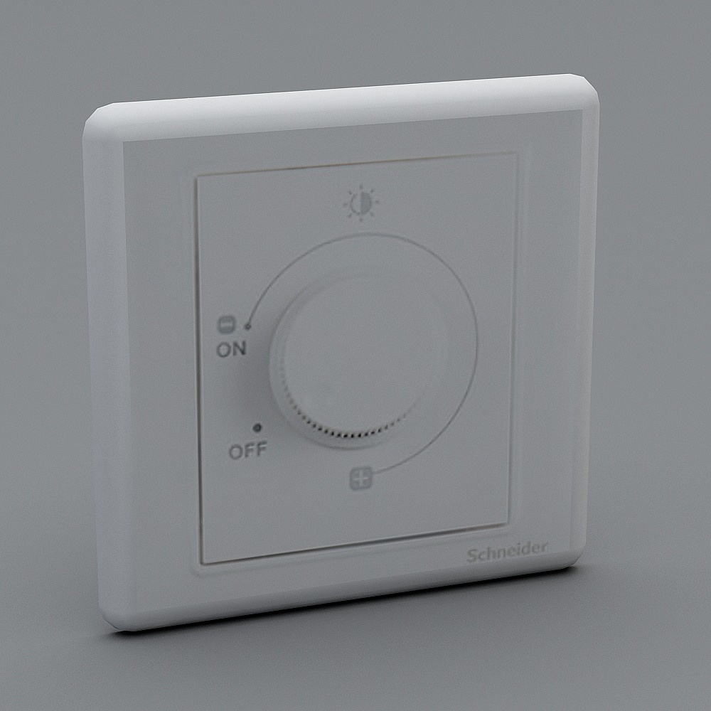 施耐德睿意系列调光开关3D模型