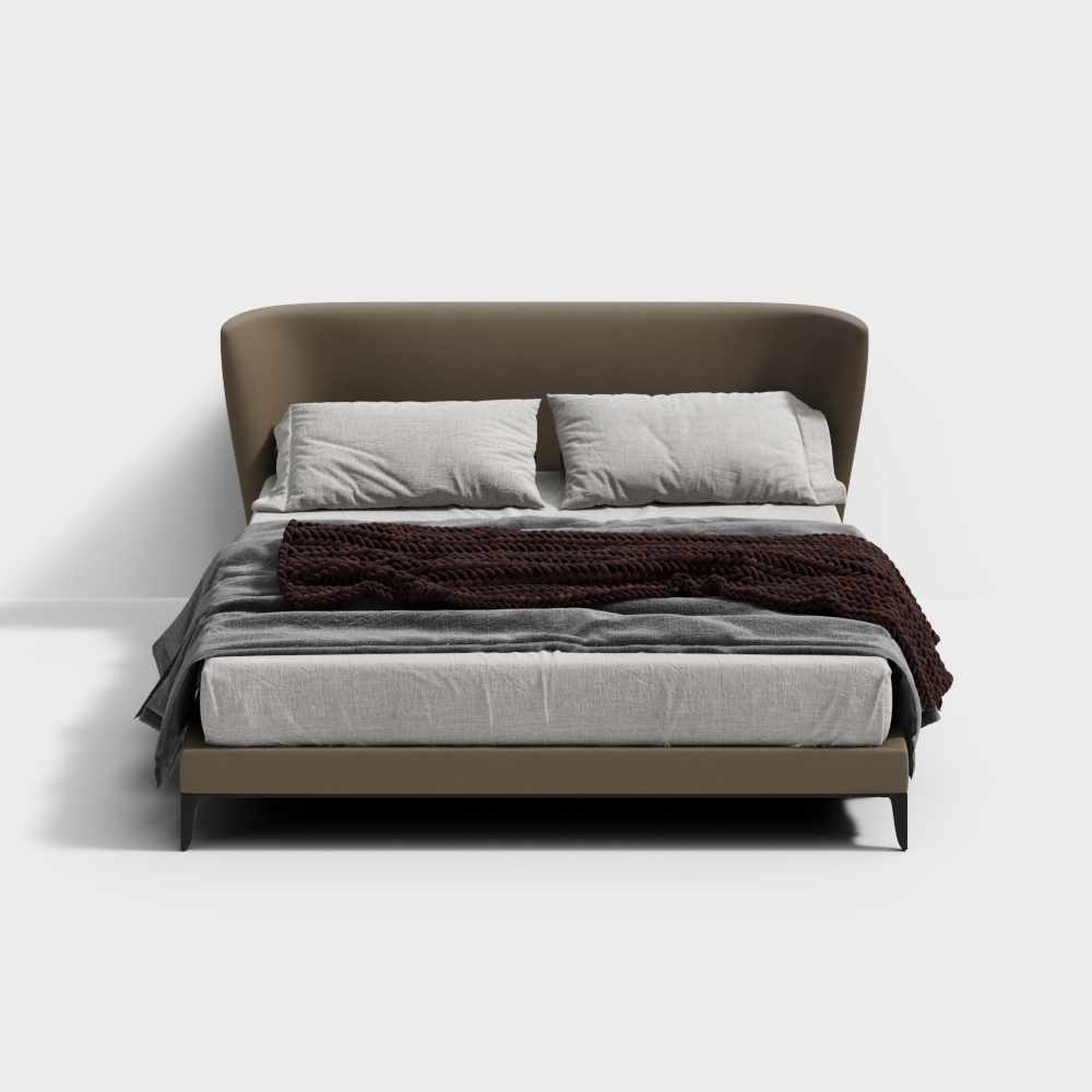 意大利 poliform 现代卧室双人床3D模型