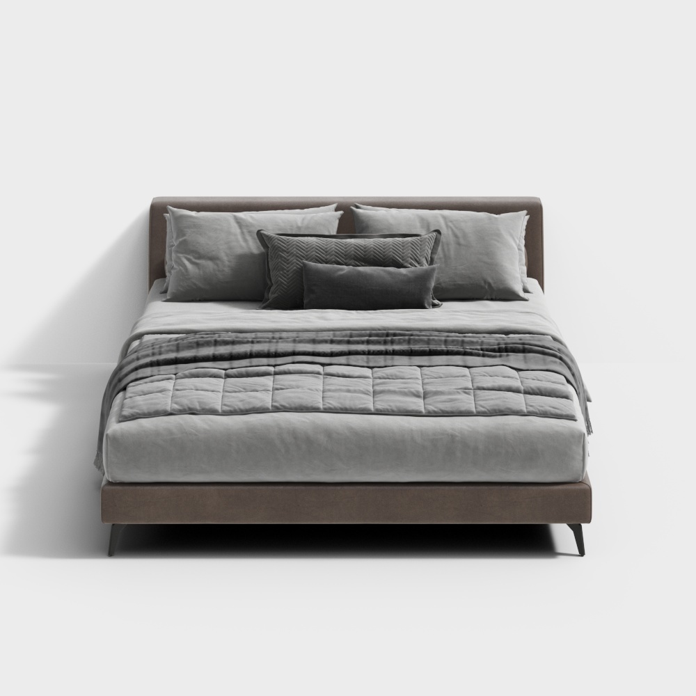 Meridiani 现代双人床3D模型