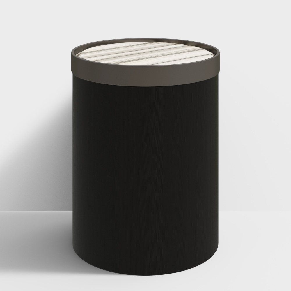 Minotti 现代圆形边几3D模型