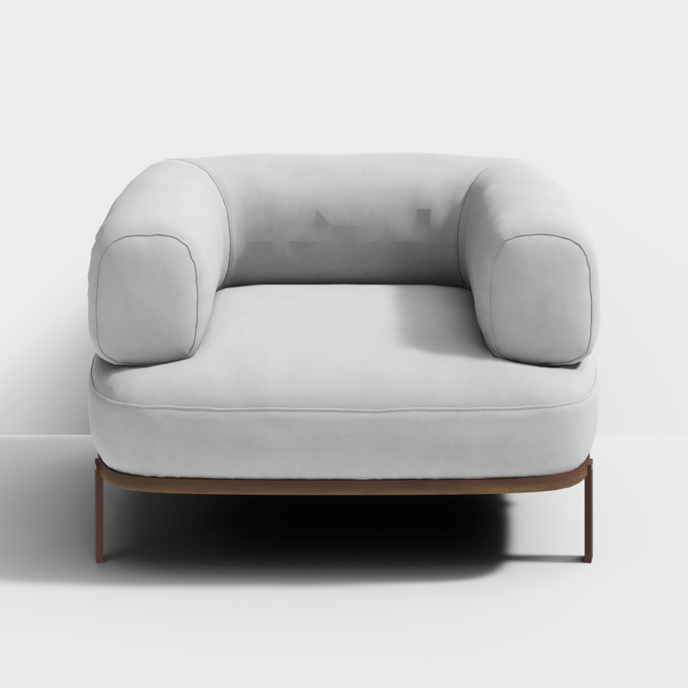 现代单人沙发休闲椅3D模型