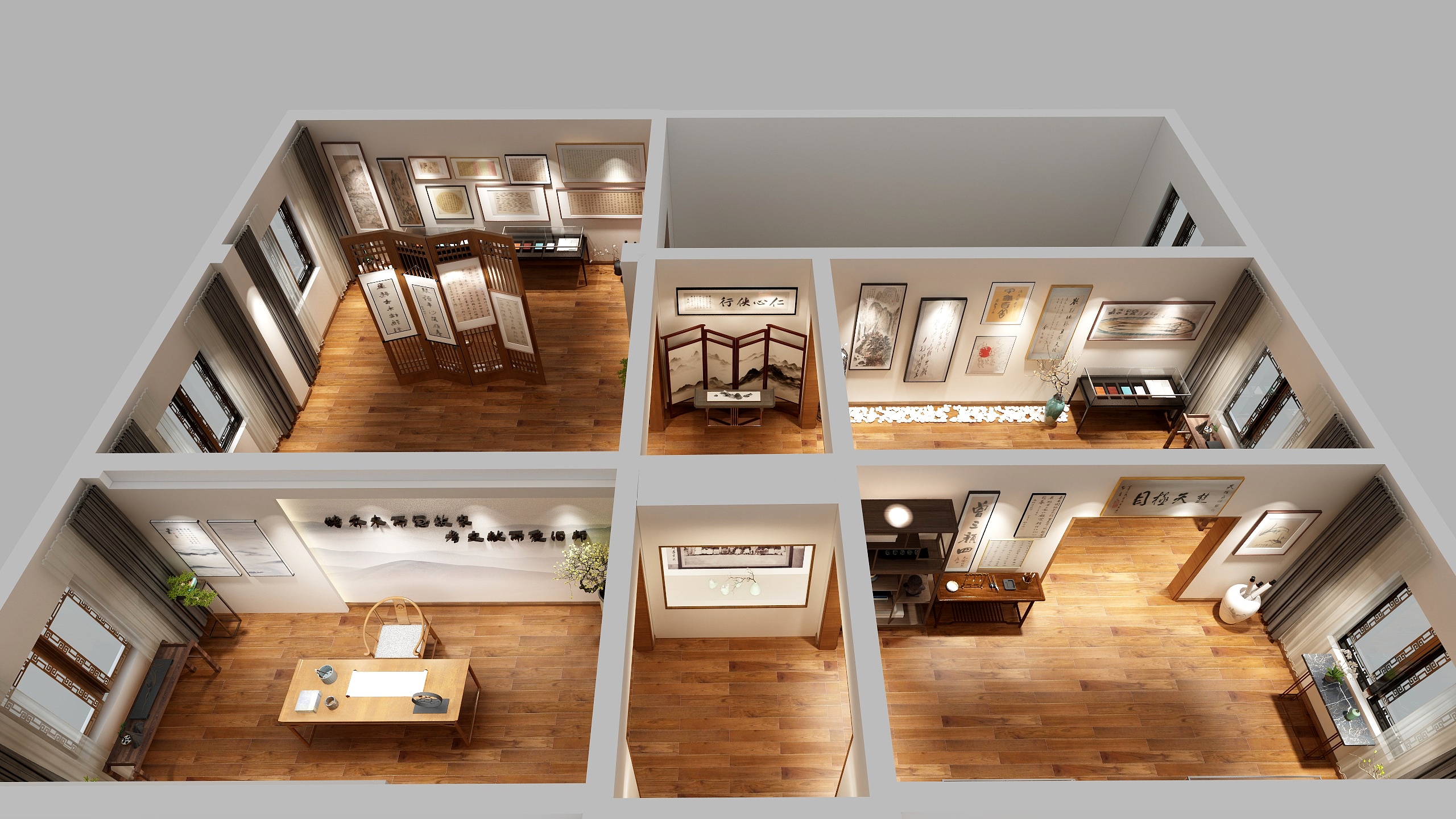 九格格设计-冯氏书屋_t3-装修设计方案