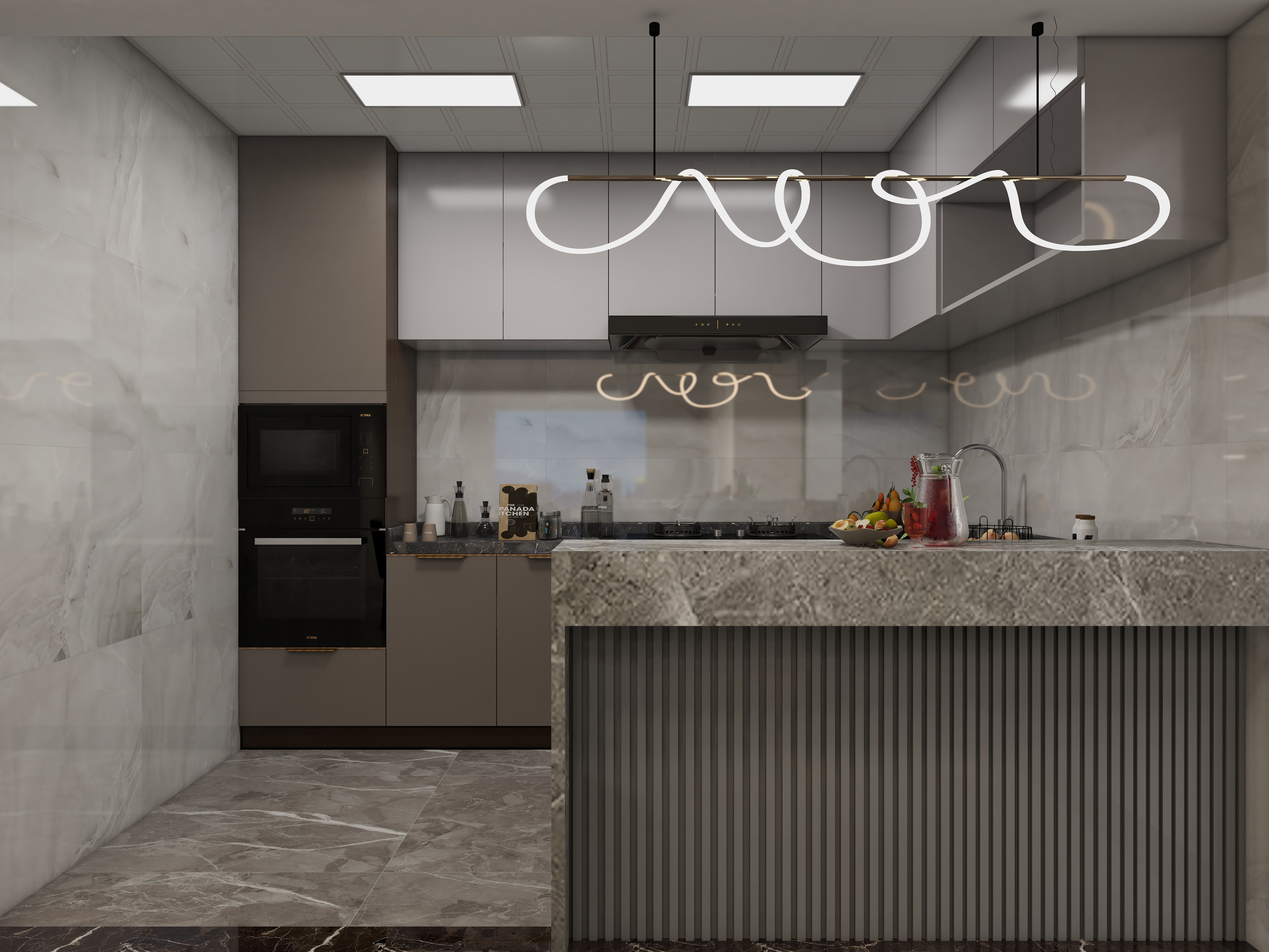 装修设计~王-【轻奢】132平现代轻奢四居-装修设计方案