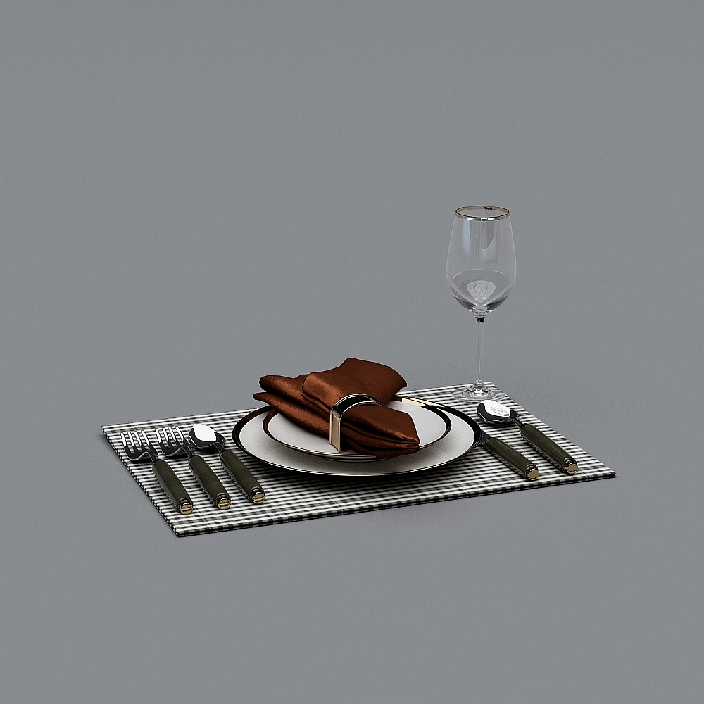 餐具3D模型