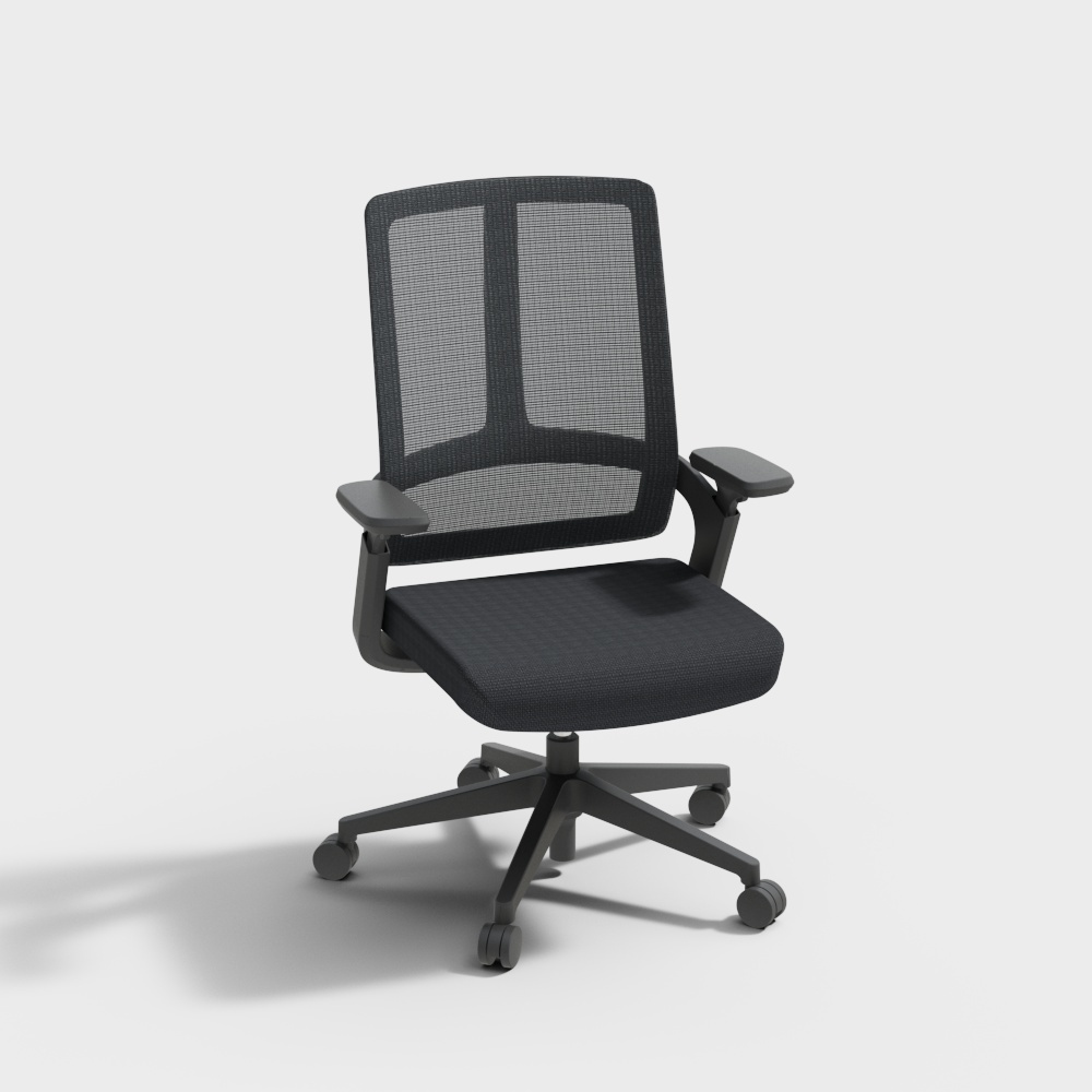精一家具 CH-320B 现代简约 办公椅3D模型