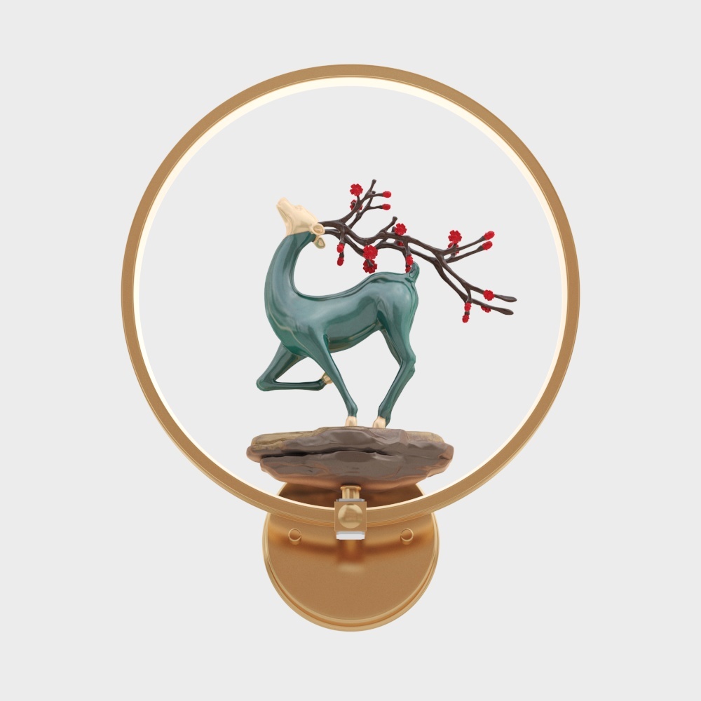 星豪铜府-新中式-壁灯-1901系列-13D模型
