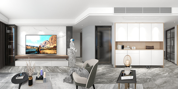 汪云设计-秀湖印象程总4室2厅2卫-装修设计方案