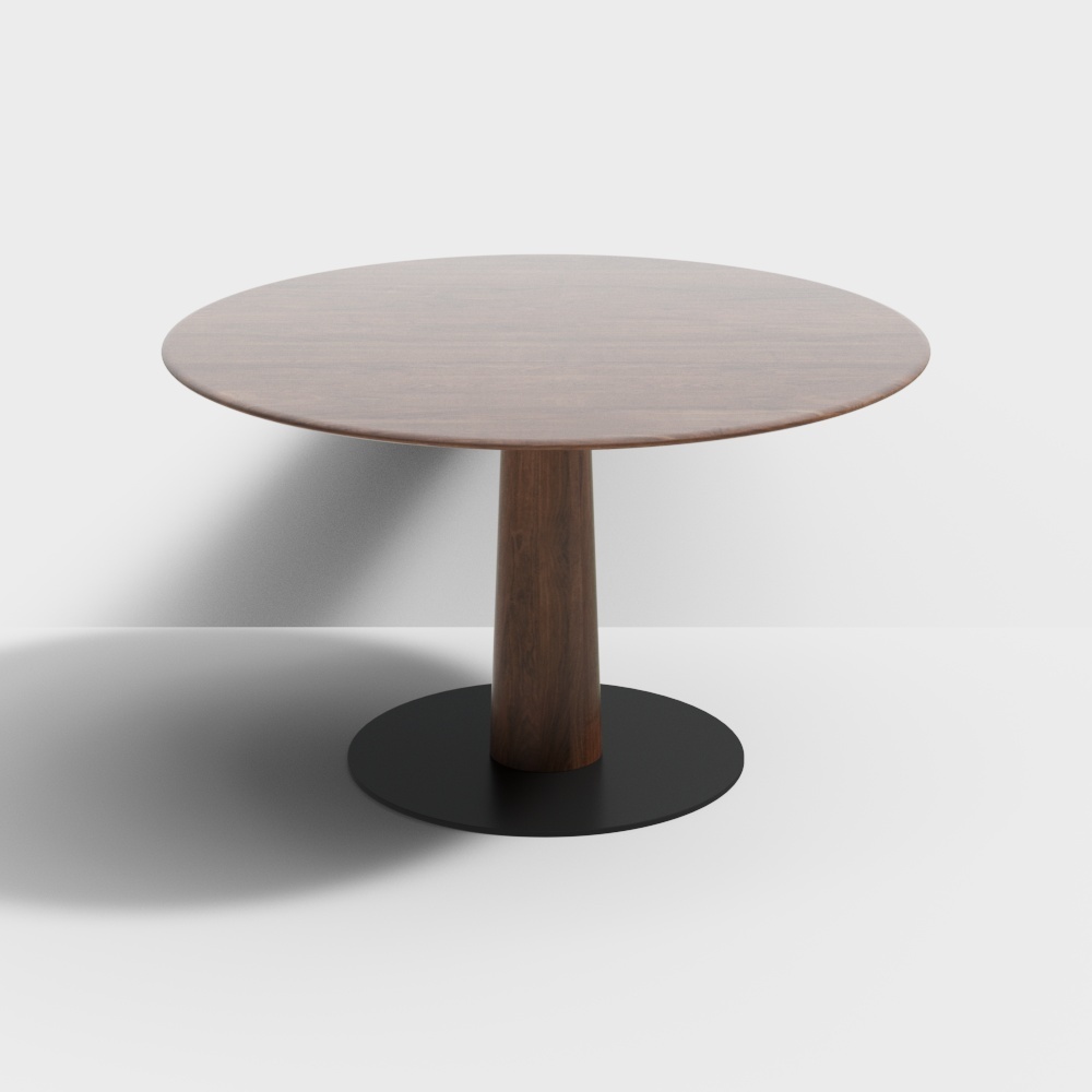 黑岩系列-K99R01-餐桌无玻璃-NY3D模型