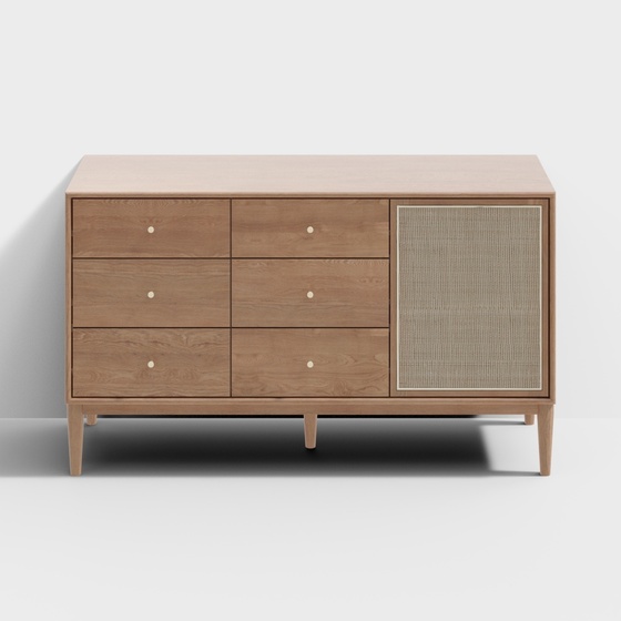 Scandinavian Chest of Drawers,Earth color