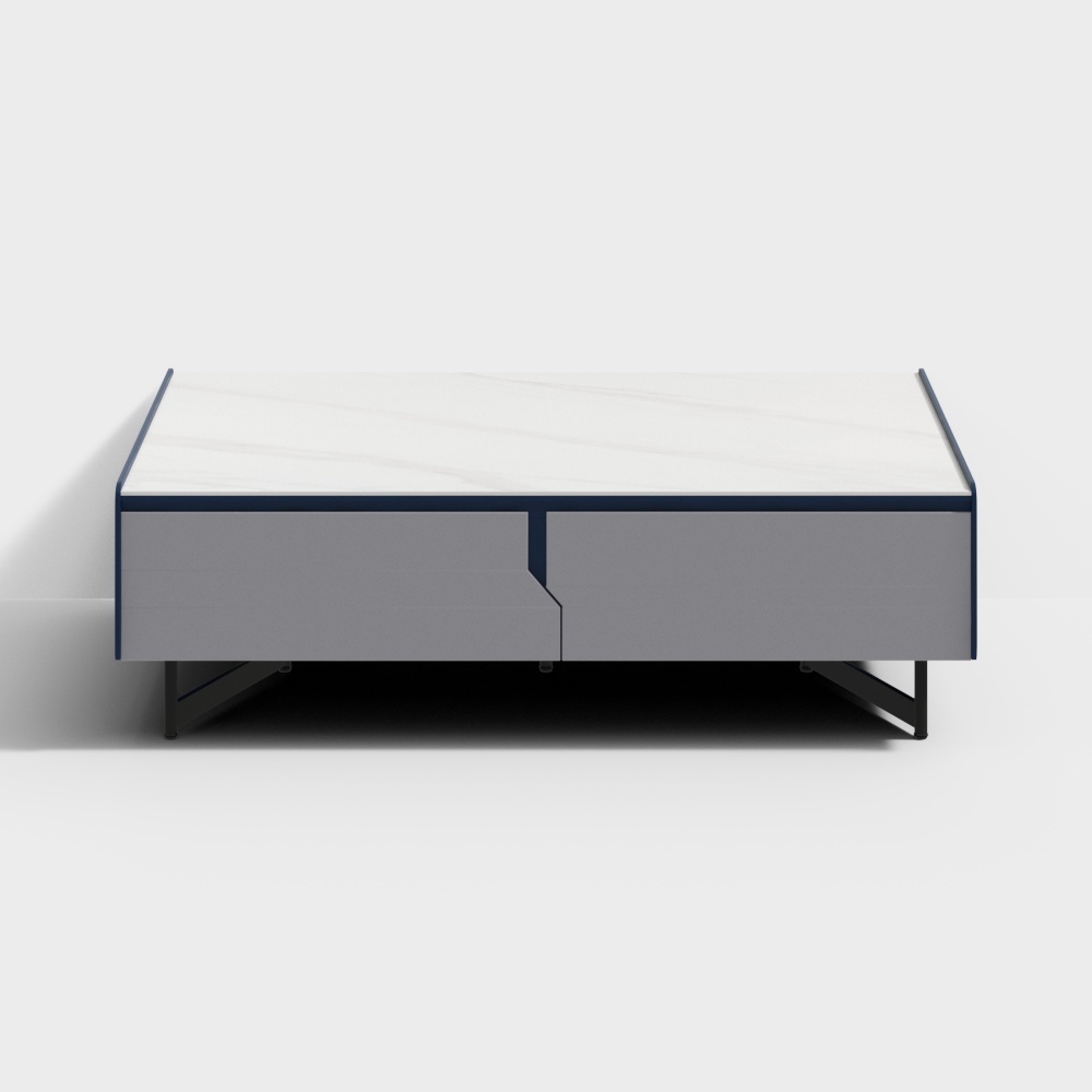 251#蓝边系列：茶几3D模型