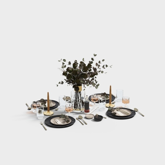 Luxury Dinnerware,Tableware,Kitchen,Earth color+Black
