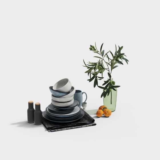 Modern Kitchen,Tableware,Dinnerware,Black