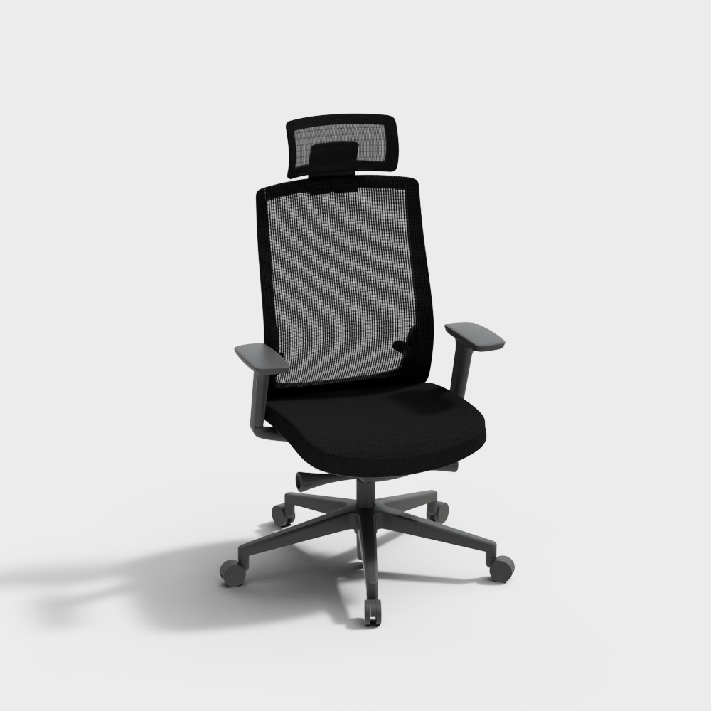 精一家具 CH-312A 现代简约 办公椅3D模型