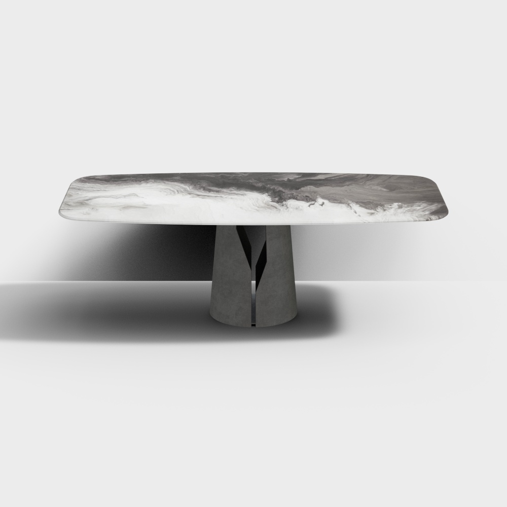 MasaSanty/玛萨圣帝- 现代大理石餐桌【中兴一号】3D模型