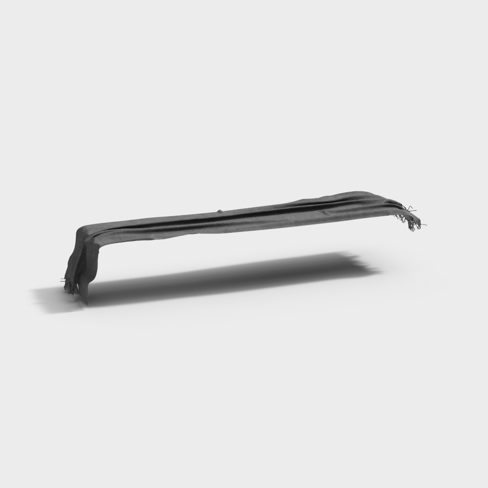 现代床尾巾-63D模型