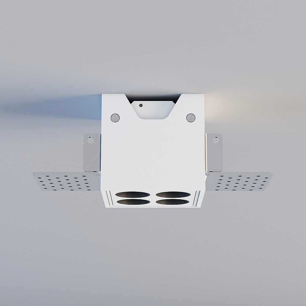 三强照明 FGT04 预埋式格栅灯3D模型
