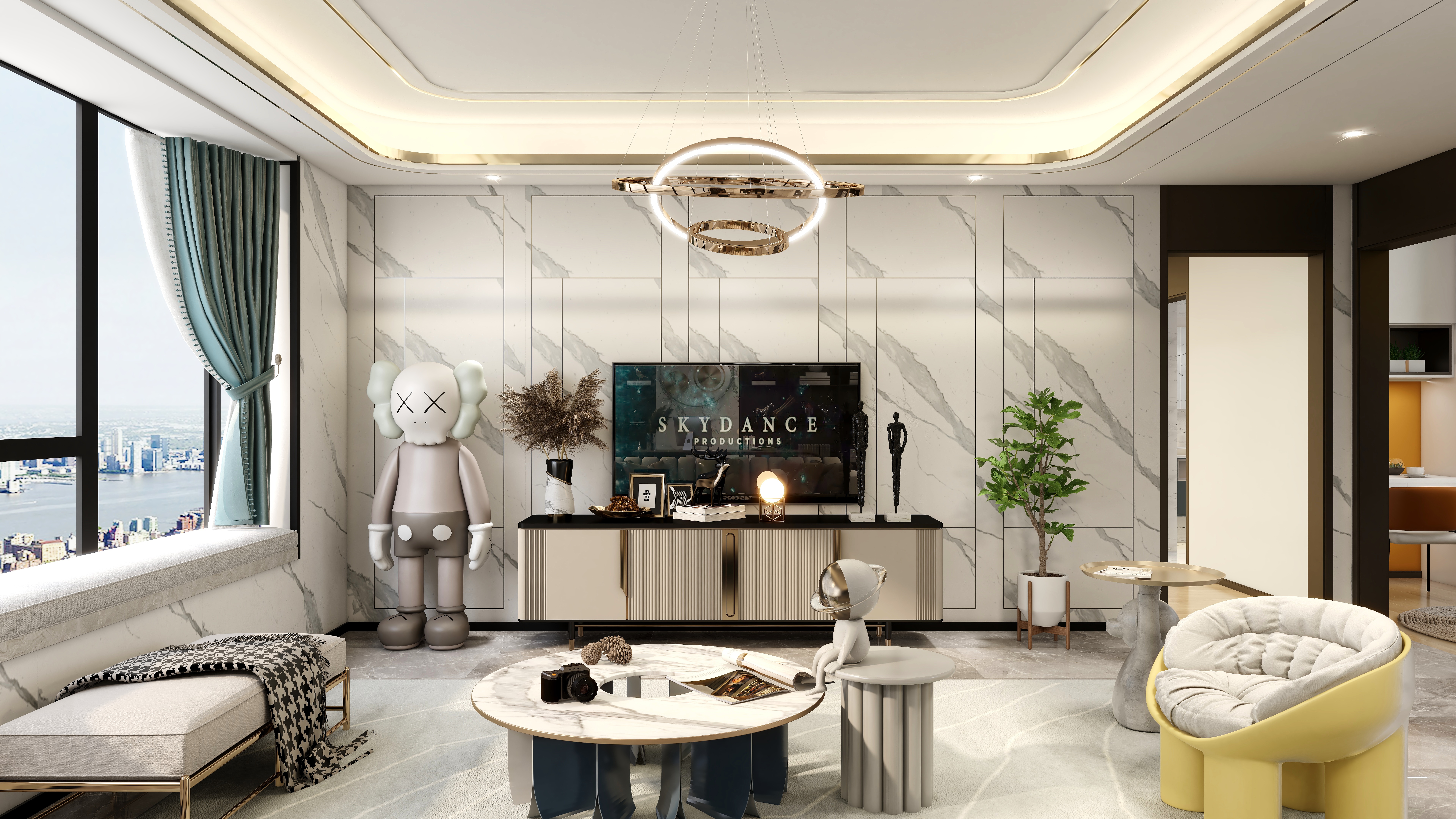 全案设计师一董工-用线条造型放大优势，使159m²的家更宽敞-装修设计方案