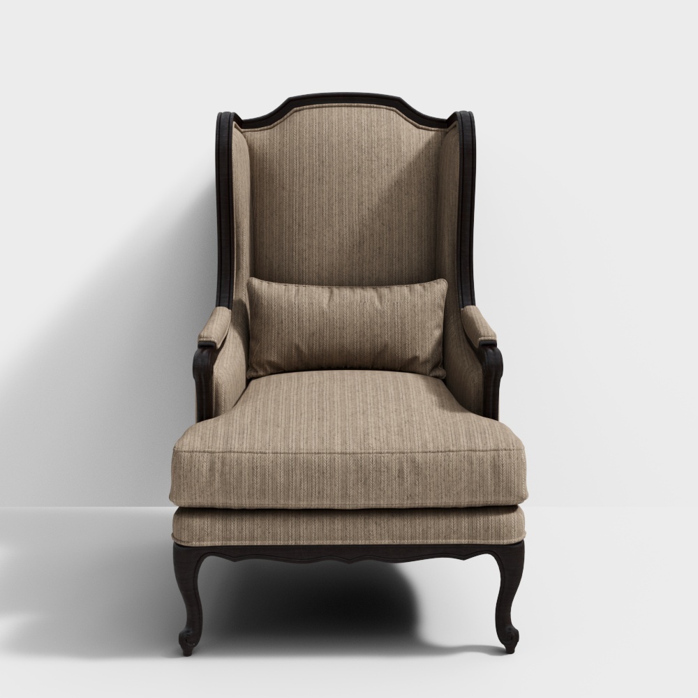 美式沙发椅3-YJ3D模型