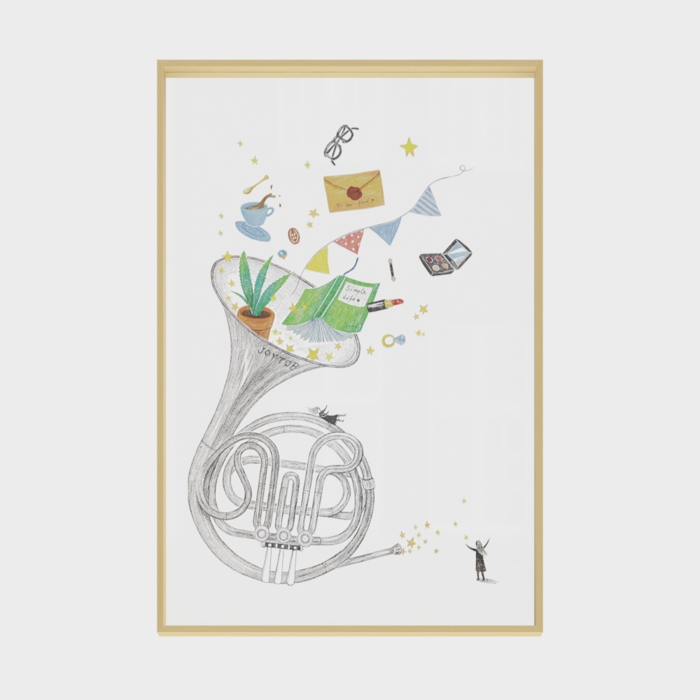 起贝 现代简约透明画黑白音乐房教室装饰画客厅吉他挂画创意壁画tqy244b-tt-13D模型