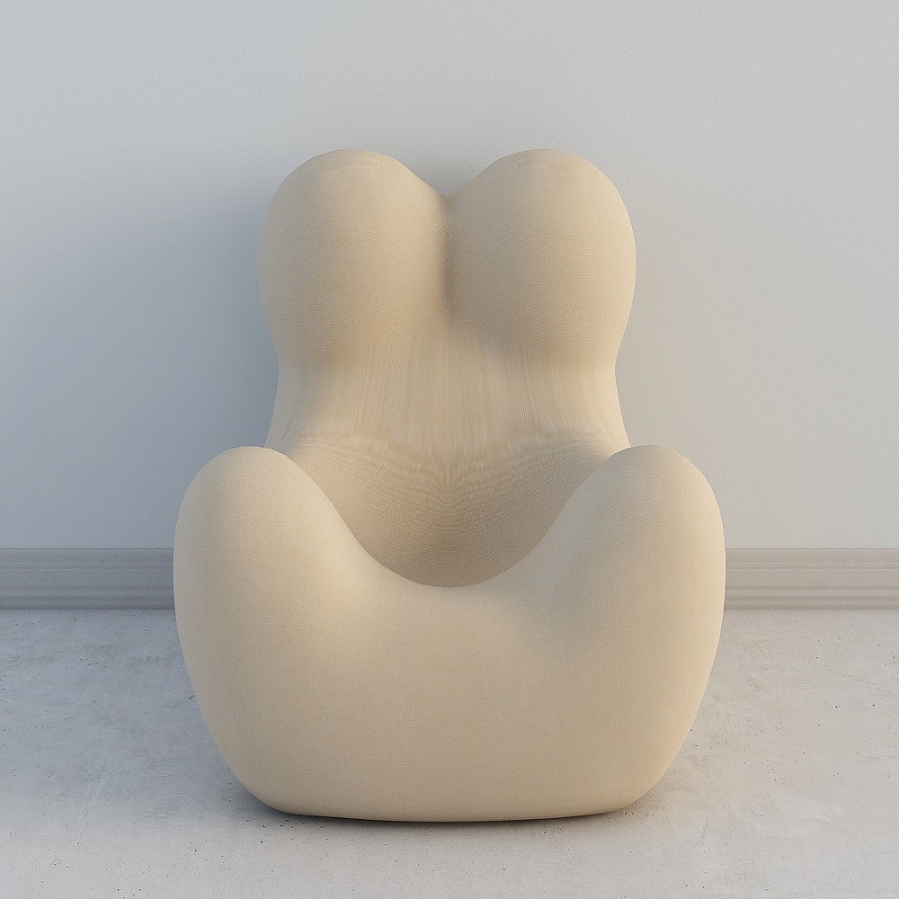 MasaSanty/玛萨圣帝-现代异形单人沙发【Tyche/堤喀系列】3D模型