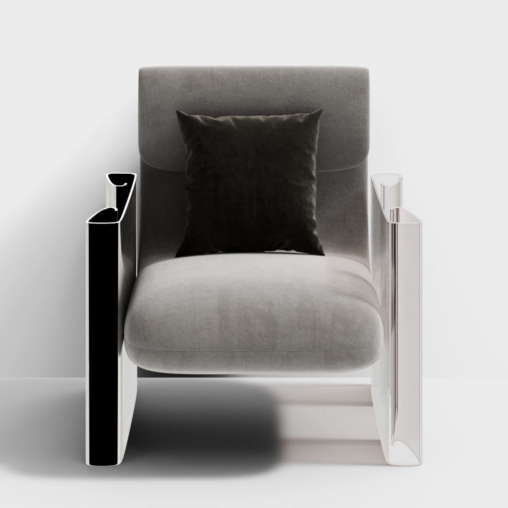 MasaSanty/玛萨圣帝-现代高级灰异形单人沙发【Tyche/堤喀系列】3D模型