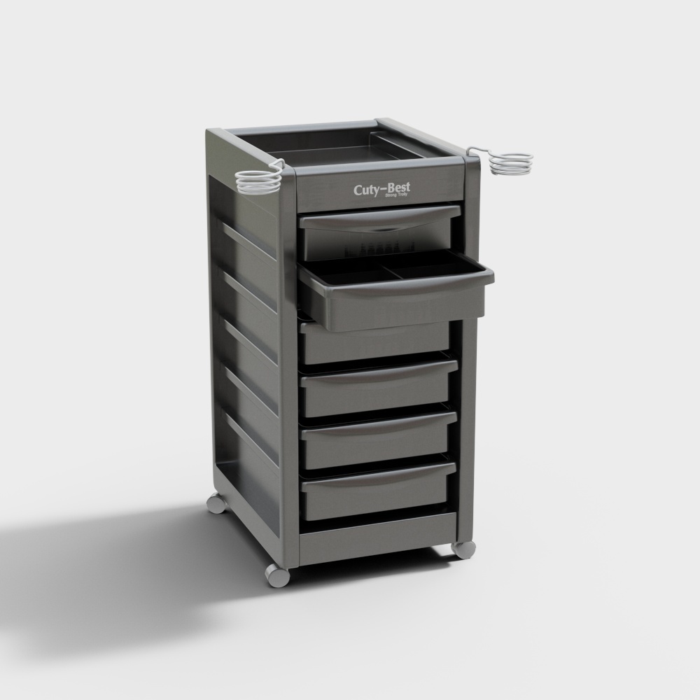 KUJIALE-工装-理发师工具车3D模型