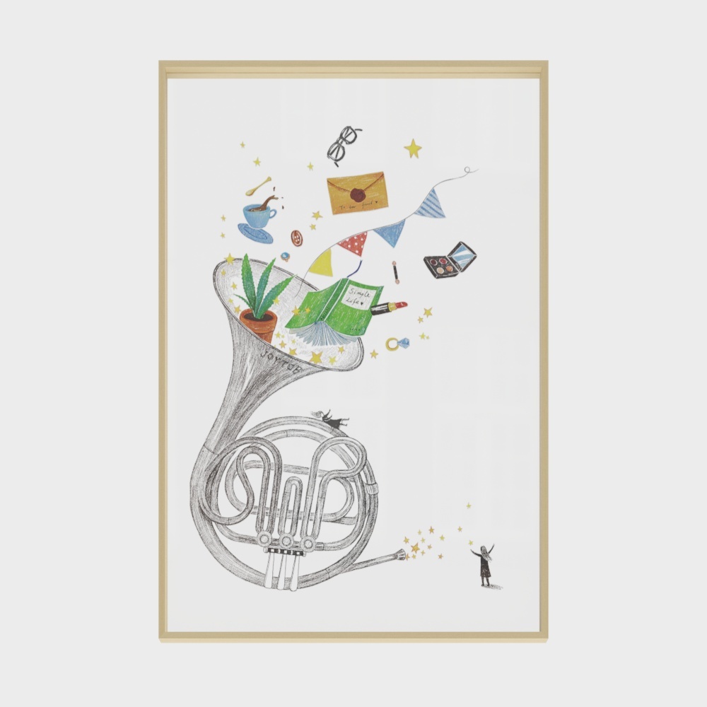 起贝 现代简约透明画黑白音乐房教室装饰画客厅吉他挂画创意壁画tqy244b-tt-13D模型