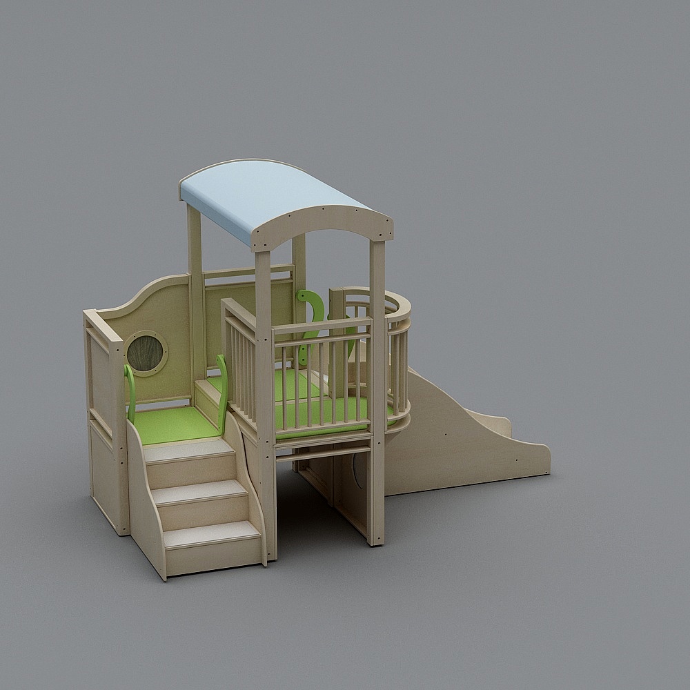 Guidecraft幼童城镇滑梯U05053D模型