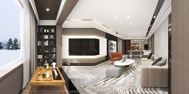 查富轮-【以梦为马】130平现代轻奢三居室【春】-装修设计方案