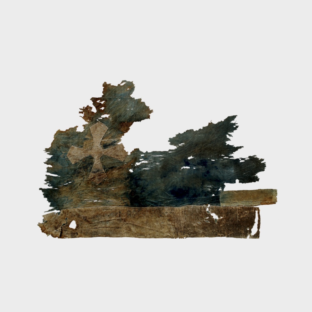 动物穿花纹锦十字形钉绣残片 Animal Pattern Brocade Cruciform Embroidery Fragment3D模型