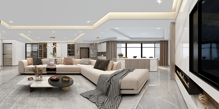 北京一厘设计工作室-周志远-北京水岸华庭刘总-装修设计方案