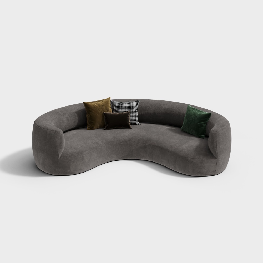 现代沙发茶几组合-2-多人沙发3D模型