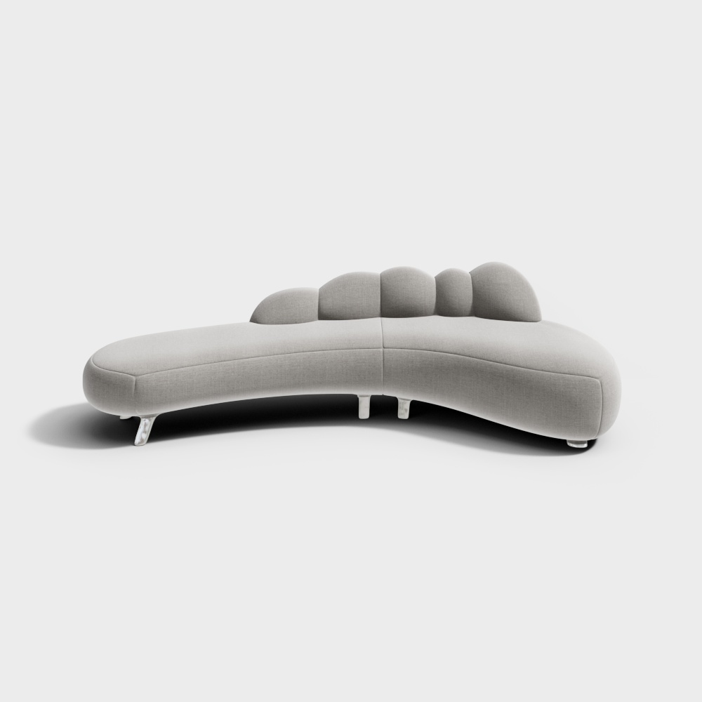 现代客厅-3-多人沙发3D模型
