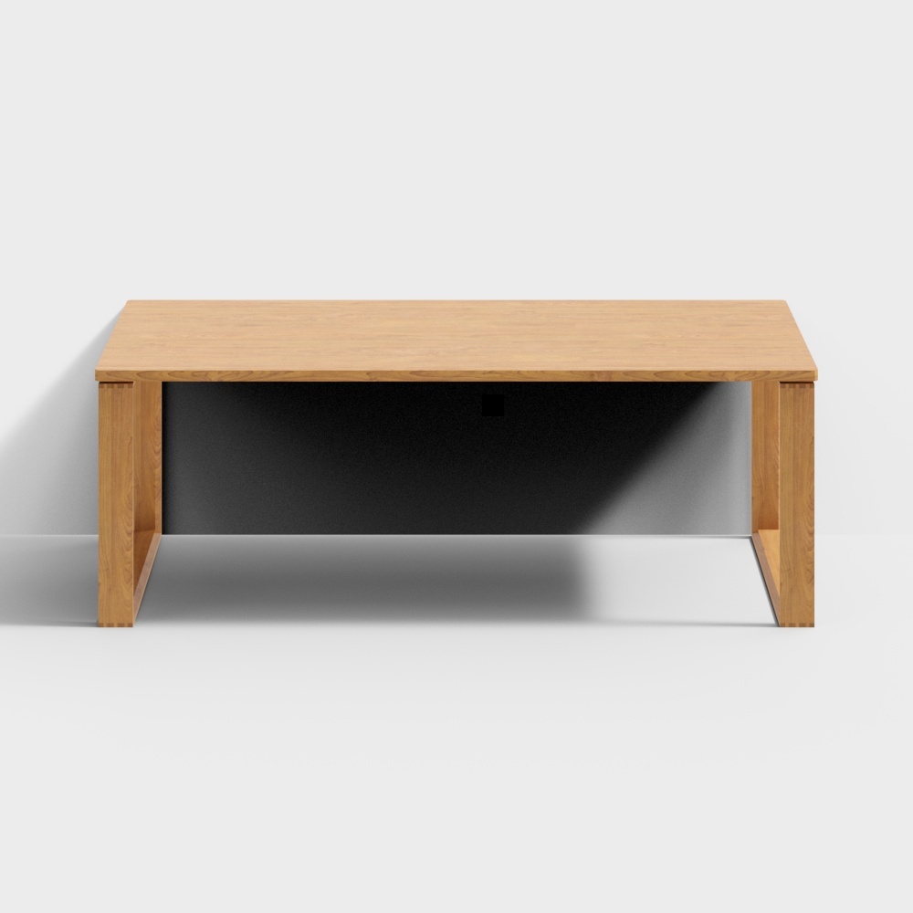 凡屋家具-开森餐桌-2100樱桃木款3D模型
