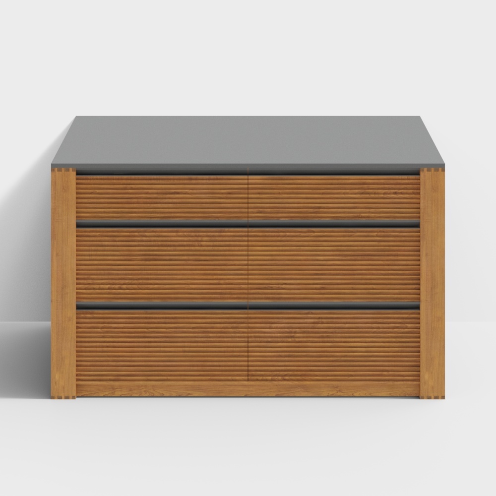 凡屋家具-开森岛台-樱桃木16003D模型